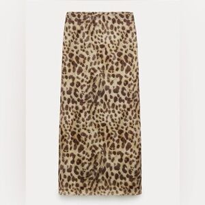 COPY - Zara Leopard Mesh Skirt Size Small